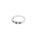 18ct White Gold Emerald & Diamond Eternity Ring