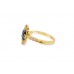 9ct Yellow Gold Topaz & Diamond Art Deco Style Ring 9ct Yellow Gold Topaz & Diamond Art Deco Style Ring