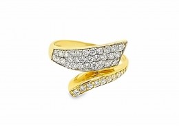 Pre-owned 14ct Yellow Gold Diamond Dress Ring