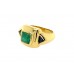Pre-owned 18ct Yellow Gold Emerald & Sapphire Ring