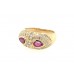 Pre-owned 14ct Yellow Gold Ruby & Diamond Ring