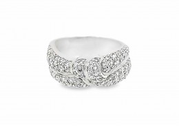 Pre-owned 18ct White Gold Diamond Dress Ring