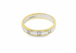 Pre-owned 18ct Yellow & White Gold Diamond Ring