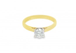 Pre-owned 18ct Yellow Gold Diamond Solitaire Ring