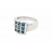 Pre-owned 9ct White Gold Blue Topaz Ring