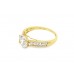 Pre-owned 14ct Yellow Gold Cubic Zirconia Ring
