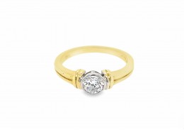 Pre-owned 18ct Yellow Gold 0.50 Carat Diamond Solitaire Ring 