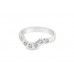 Pre-owned Platinum & Diamond Wishbone Ring