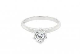 Pre-owned 18ct White Gold Diamond Solitaire Ring 0.90ct