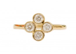 Pre-owned 14ct Yellow Gold Diamond Ring