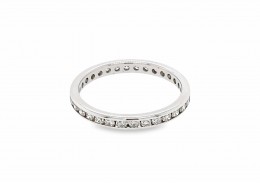 Pre-owned 14ct White Gold Diamond Full Eternity Ring 