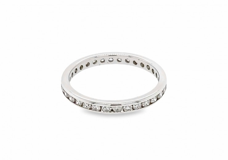 Pre-owned 14ct White Gold Diamond Full Eternity Ring 