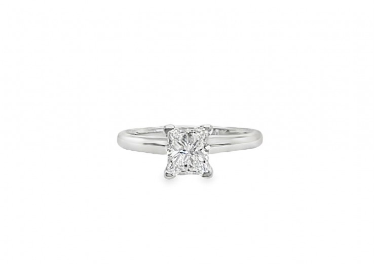 Pre-owned Platinum Princess Cut Diamond Solitaire Ring