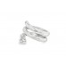 Pre-owned Palladium Diamond Spiral Dress Ring