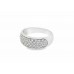 Pre-owned 18ct White Gold Diamond Pave Ring 