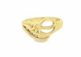Pre-owned 9ct Yellow Gold Clogau Diamond Ring