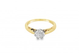 Pre-owned 9ct Yellow Gold Diamond Solitaire Ring