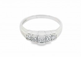 Pre-owned 18ct White Gold Princess Cut Diamond Eternity Ring