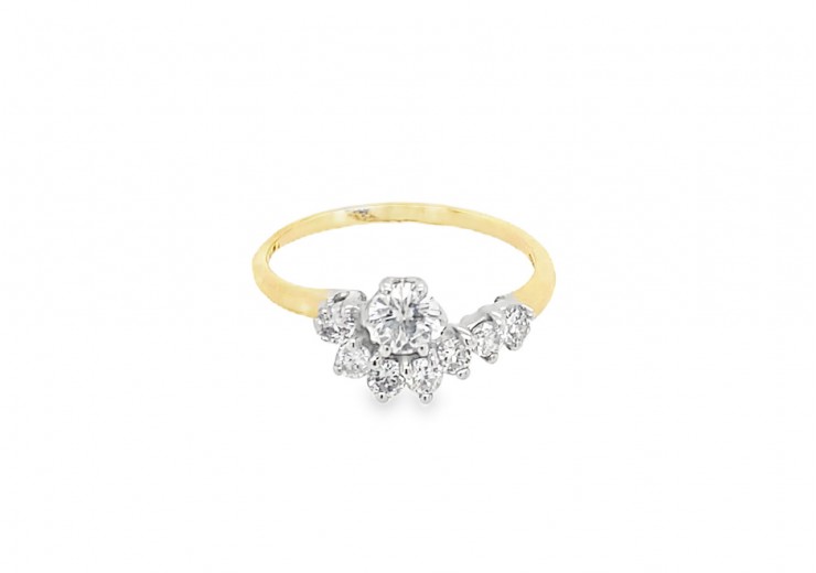 Pre-owned 14ct Yellow Gold Diamond Ring 