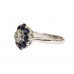 Pre-owned 18ct White Gold Sapphire & Diamond Cluster Ring