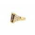 Pre-owned 18ct Yellow Gold Sapphire & Diamond Dress Ring