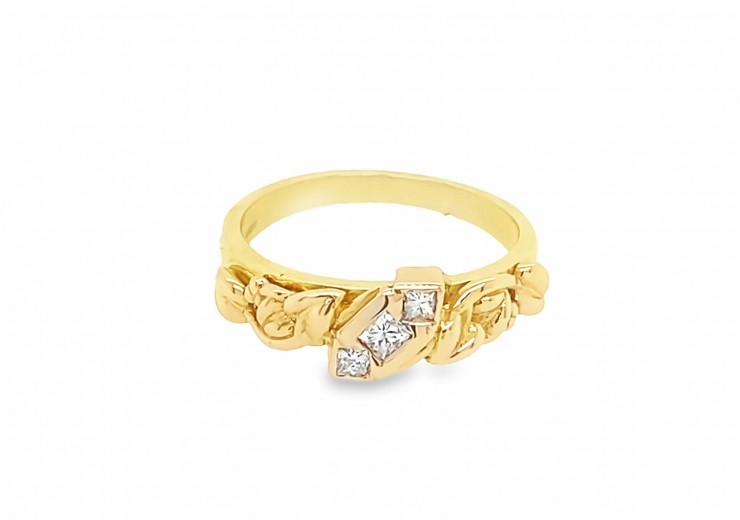 Pre-owned Clogau 18ct Yellow & Rose Gold Diamond Ring