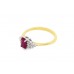 Pre-owned 18ct Yellow Gold Ruby & Diamond Ring