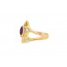Pre-owned 9ct Yellow Gold Garnet & Diamond Dress Ring