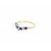 Pre-owned 9ct Yellow Gold, Sapphire and Diamond Wishbone Ring 