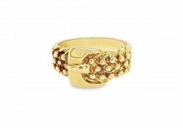 Pre-owned 9ct Yellow Gold Buckle Ring