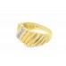 Pre-owned 9ct Yellow Gold Cubic Zirconia Signet Ring 