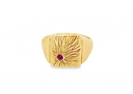 Pre-owned 9ct Gold Fancy Signet Ring