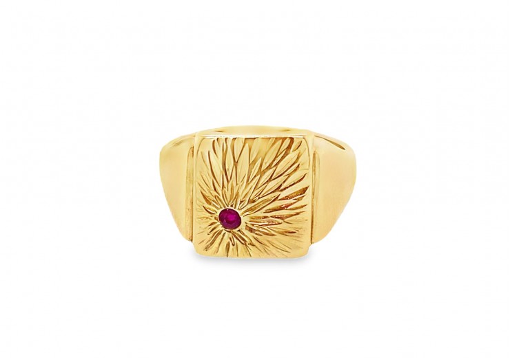 Pre-owned 9ct Gold Fancy Signet Ring