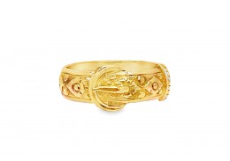 Pre-owned 18ct Yellow Gold Antique Buckle Ring