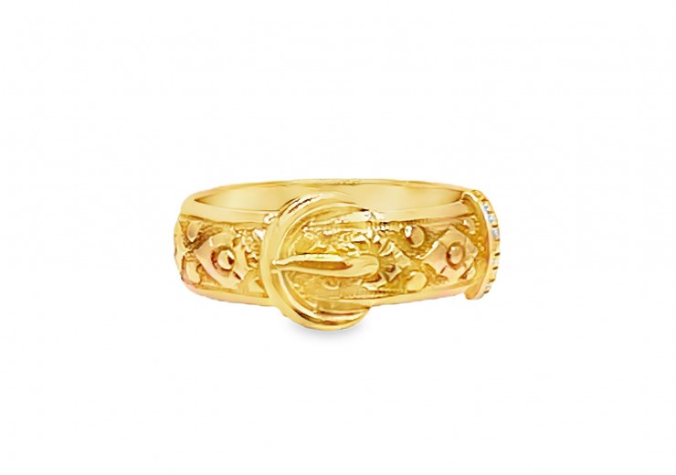 Pre-owned 18ct Yellow Gold Antique Buckle Ring