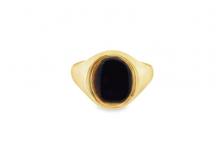 Pre-owned 9ct Yellow Gold Tigers Eye Signet Ring 