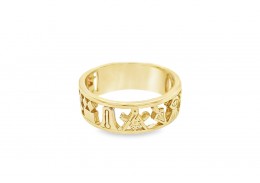 Pre-owned 9ct Yellow Gold Masonic Band 