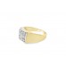 Pre-owned 9ct Yellow Gold Cubic Zirconia Signet Ring 