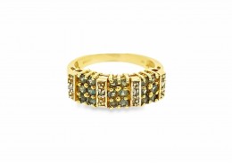 Pre-owned 9ct Yellow Gold Multi Gem Ring