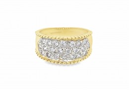 Pre-owned 9ct Yellow Gold Cubic Zirconia Ring