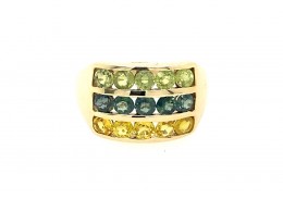 Pre-owned 9ct Yellow Gold Multi Gemstone Ring