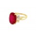 Pre-owned 9ct Yellow Gold Synthetic Spinel Ring