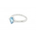 Pre-owned 14ct White Gold Blue Topaz Ring