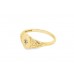 Pre-owned 9ct Yellow Diamond Signet Ring