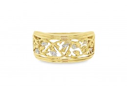Pre-owned 9ct Yellow Gold Floral Ring
