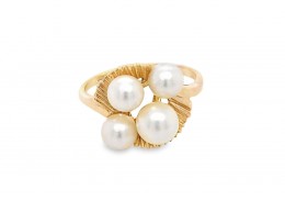 Pre-owned 14ct Yellow Gold Pearl Ring
