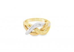 Pre-owned 18ct Yellow, Rose & White Gold Ring 
