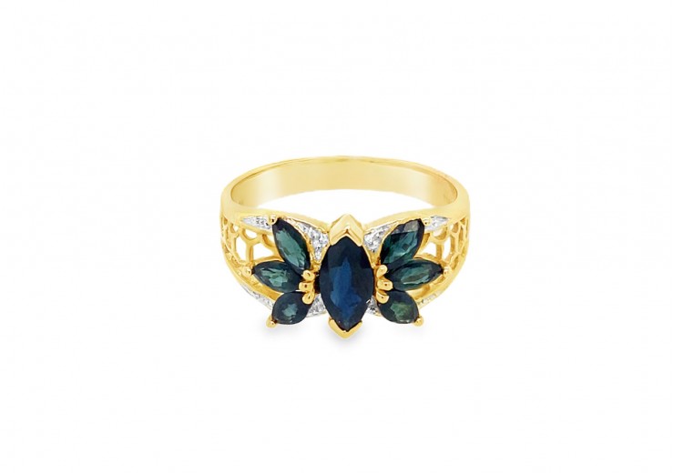 Pre-owned 14ct Yellow Gold Sapphire Ring