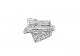 Pre-owned 9ct White Gold Cubic Zirconia Ring