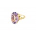 Pre-owned Vintage 9ct Yellow Gold Amethyst Ring 